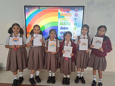 Drawing anfd colouring the rainbow - 1